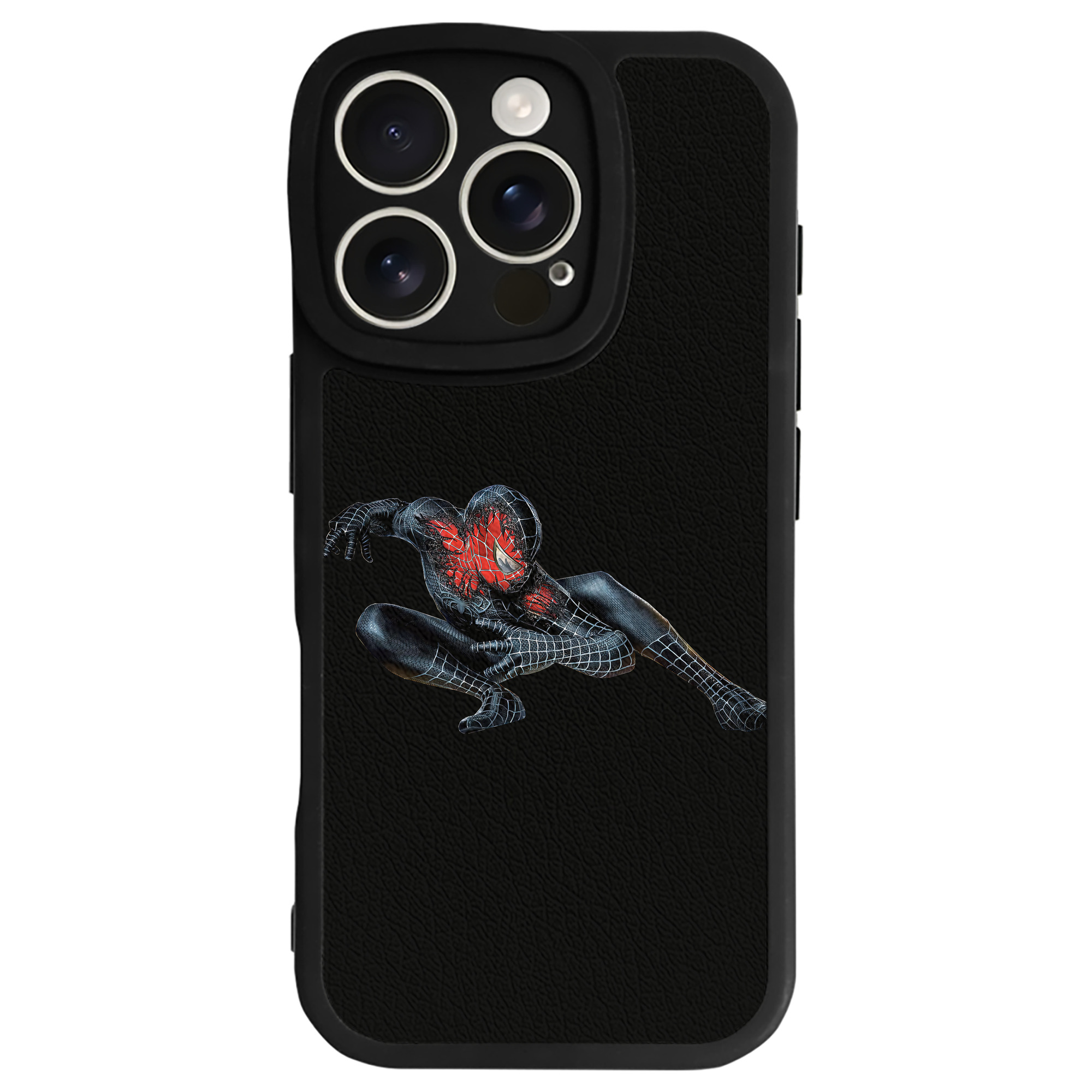 （画像用） Spider Man スパイダーマン 【iPhone 16シリーズ対応】シリコンスマホケース（レザー調） 材質：シリコン
